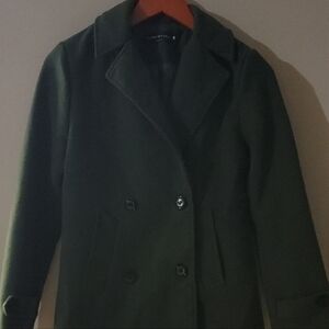 Emporio Armani Dark Green Pea Coat